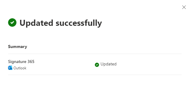 Update completed screen with Done button