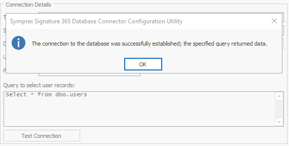 Database Connector SQL query field