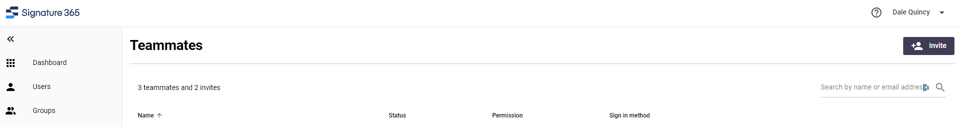 Confirmation screen showing the new tenant has been registered successfully